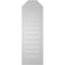 Ekena Millwork Octagonal Top Surface Mount PVC Gable Vent w/ 2"W x 1-1/2"P Brickmould Frame, 12"W x 36"H GVPOT12X3602SF - alternate 2